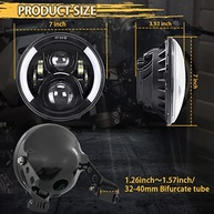 SKTYANTS Farol de LED 18cm para Moto: Iluminação Potente com DRL e Seta Âmbar - imagem 5