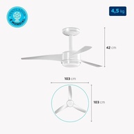 Ventilador de Teto Mondial Maxi Air 125W com Iluminação – Branco 220V - imagem 3