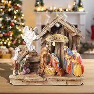 Conjunto de Presépio de Natal 24cm com Iluminação Interna - Decoração Tradicional e Encantadora - imagem 3
