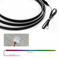 Fita de LED Dreamcolor 109cm para Interior de Carro com Controle por App - Iluminação Ambiente Moderna - imagem 3