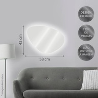 Espelho LED Irregular Decorativo 58x43 cm | Iluminação Embutida Moderna com Design Premium - imagem 3