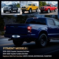 D-Lumina: Kit 2 Lâmpadas LED Placa para Toyota Tacoma & Tundra (2014-2023) - Iluminação 6x Mais Brilhante! - imagem 5