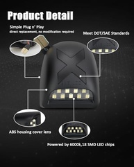 Luz de Placa LED Bestview X-Style: Iluminação Premium para seu Chevy Silverado - imagem 4