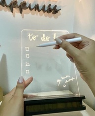 Luminária Quadro de Escrever Iluminado LED com Acrílico Transparente - Moderna e Prática para Estudos e Organização - imagem 1