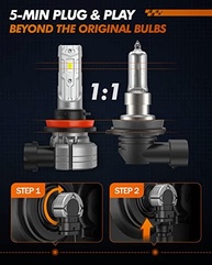 SEALIGHT H11/H16/H8: Ilumine Seu Caminho com 14.000 Lúmens e 800% Mais Brilho! - imagem 5