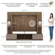Estante TV 65" com LED Berlim: Organize e Ilumine! - imagem 2