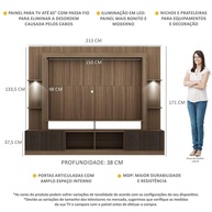 Rack TV 65" com LED Berlim: Organize e Ilumine! - imagem 2