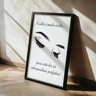 Quadro Decorativo Sobrancelhas Frase Inspiradora - Ilustração Feminina Estética para Studio Beleza - imagem 5