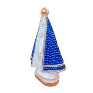 Imagem Nossa Senhora Aparecida 27cm Pérola Azul - Acabamento Premium para Decoração e Fé - imagem 3