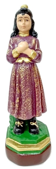 Imagem de Santa Menina Izildinha em Gesso - 15 cm - Decoração Religiosa Elegante - imagem 1