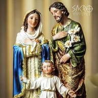 Imagem da Sagrada Família em Resina 30cm - Decoração Sagrada Refinada - imagem 4