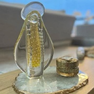 Enfeite em Cristal Murano com Ouro 24k - Imagem de Nossa Senhora | Decoração Elegante e Religiosa - imagem 2