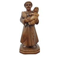 Imagem de Santo Antônio em Madeira 20 cm - Escultura Barroca para Decoração e Fé - imagem 5