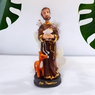 São Francisco de Assis - Escultura em Resina Detalhada 15 cm | Imagem Sagrada com Acabamento Artesanal - imagem 4