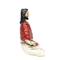 Jesus Cristo Meditando em Resina Branca 22cm - Imagem de Espiritualidade e Paz - imagem 4