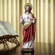 Imagem do Sagrado Coração de Jesus em Resina 30cm - Peça Importada para Decoração e Fé - imagem 3