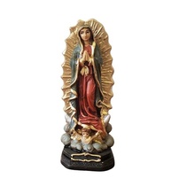 Imagem Nossa Senhora de Guadalupe em Gesso 21 cm - Decoração Religiosa com Detalhes Pintados à Mão - imagem 2