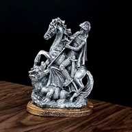 Imagem de São Jorge em Resina 14cm - Decoração Sagrada Resistente e Elegante - imagem 3