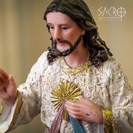Imagem de Jesus Misericordioso em Resina - 30cm, Importada, Decoração Sagrada - imagem 4