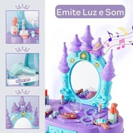 Penteadeira Infantil Princesa Castelo com Luz, Som e 15 Acessórios - Estimule a Imaginação! - imagem 4