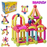 Ímãs de Construção: 68/128 Peças para Criar e Aprender! - imagem 1