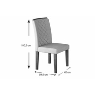 Cadeira de Jantar Veludo: Elegância Imbuia - imagem 2