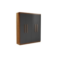 Guarda-Roupa Solteiro Dinamarca: Elegância Imbuia/Grafite - imagem 2