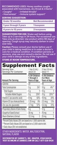 Zarbee's Naturals Children's Complete Daytime Cough Syrup* + Immune, Berry Flavor, 4 Ounce Bottle - imagem 4