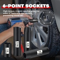 YIYITOOLS Conjunto de Soquetes de Impacto 48 Peças 9.5mm (CR-V) - Precisão e Durabilidade para Seu Trabalho - imagem 5