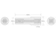 Soquete de Impacto TEKTON 9/16" Profundo 6 Pontos - Precisão e Durabilidade para Seus Projetos - imagem 3