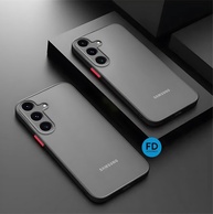 Capa Premium Anti Impacto Fosca Preta Translúcida c/ Proteção Câmera Samsung Galaxy A55 - imagem 1