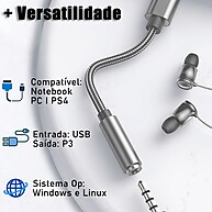 Adaptador de Som USB: Áudio Impecável! - imagem 1