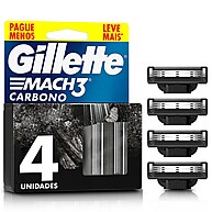 Gillette Mach3 Carbono: 4 Refis para um Barbear Impecável - imagem 2