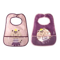 Kit 2 Babadores Impermeáveis com Bolso Coletor Milky Rosa - Conforto e Praticidade para Refeições sem Bagunça - imagem 2