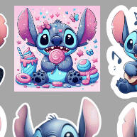 Adesivos Lilo e Stitch: 60 Fofuras Impermeáveis! - imagem 2