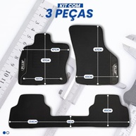 Jogo de Tapetes Automotivos Premium Emborrachado para Jetta 2018-2021 (3 Peças Impermeáveis) - imagem 3