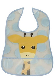 Girotondo Baby Babadores Girafa Impermeáveis - 2 Unidades Azul | Proteção e Estilo para Refeições - imagem 2