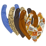 Kit 5 Babadores Bandana Impermeáveis para Bebê – 100% Algodão, Laváveis e Reutilizáveis - imagem 5