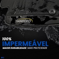 Tapete Borracha Premium Impermeável Sandero 2008-2024 (3 Peças) - imagem 4