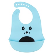 Babador Silicone Alimentação Bebê Introdução Alimentar Impermeável Fecho Ajustável Com Bolso Pega Migalhas Livre De Bpa - imagem 1