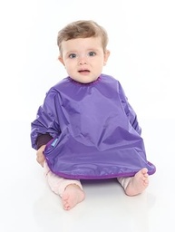 Babador Manga Longa Impermeável com Extensor para Bebês (Roxo) - Proteção Total Contra Manchas - imagem 4