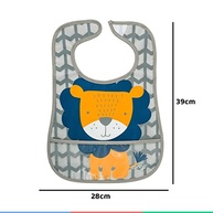 Babador Impermeável com Bolso Leão Clingo - Proteção e Estilo para Bebês - imagem 3