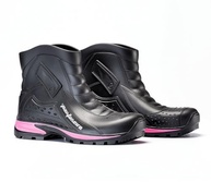 Bota Pantaneiro Cano Curto Feminina Impermeável Preta e Rosa - Proteção e Estilo para Motociclistas - imagem 5