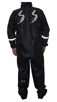 Capa de Chuva Yess Nylon Motoqueiro: Jaqueta + Calça Impermeável e Refletiva - imagem 3