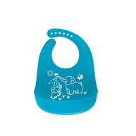 Babador Infantil de Silicone Impermeável Pega Migalhas Regulável (Azul) - imagem 2