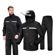 Capa de Chuva para Moto com Jaqueta + Calça Refletiva Impermeável – Motoqueiro, Ciclismo e Entregadores – Alta Visibilidade e Proteção Completa– Tamanho XXG 175-180cm 75-90kg - imagem 1