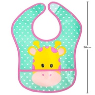 Babador Impermeável com Bolso Estampado Girafa - Proteção e Estilo para Bebês - imagem 3