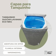 Capa Impermeável Flex para Tanquinho Suggar Lavamax Eco 16kg - Proteção Cinza Moderna - imagem 5