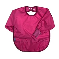 Babador Manga Longa Liso (Pink) - BLW impermeável - imagem 2