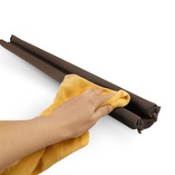 Protetor Veda Porta Duplo Rolinho Impermeável 80cm Marrom: Adeus Poeira, Insetos e Ruídos! - imagem 5
